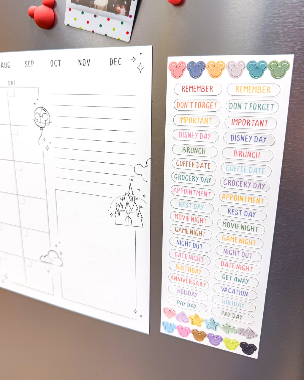 Magnetic Monthly Dry Erase Calendar Set